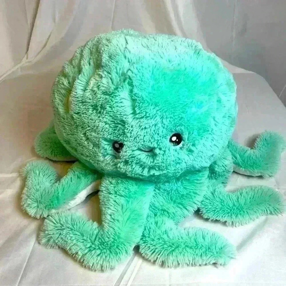 Stuffed Animal - Large Squishable Mint Octopus - Picture 1 of 8